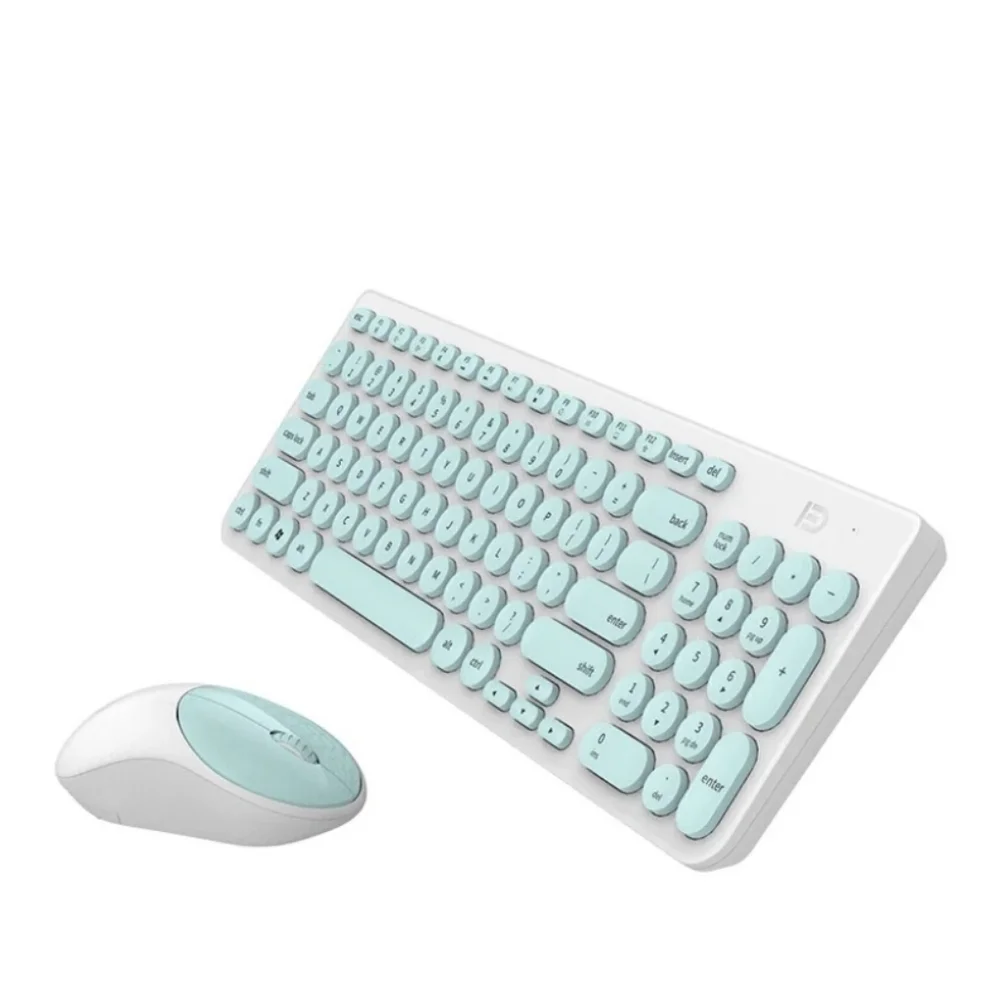 FD Wireless iK6630 Keyboard & Mouse Combo 2.4GHz Mint Green NEW in Box